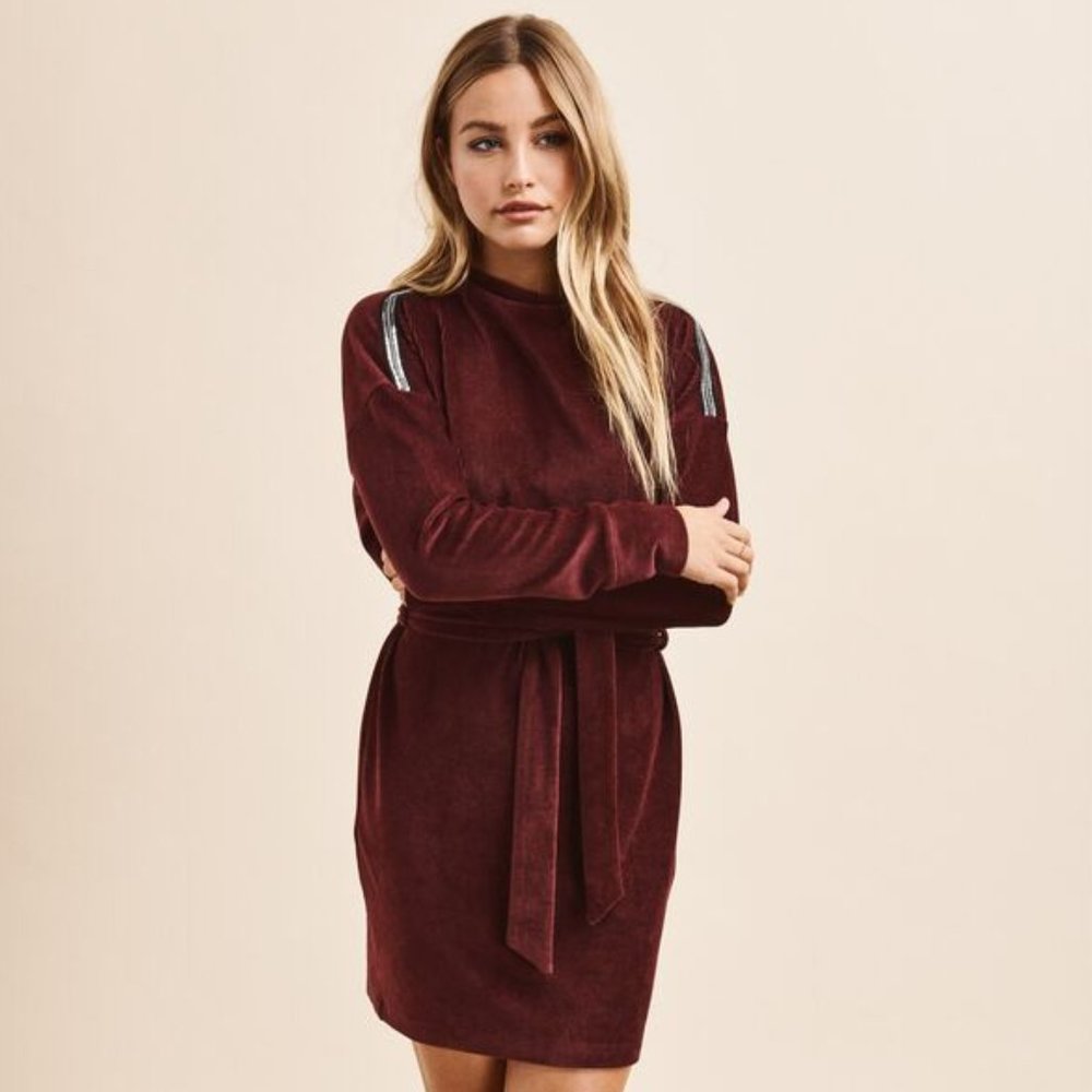 Dynamite- Long Sleeve Mock Neck Dress